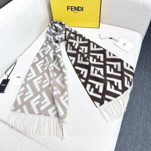 Fendi FF Logo Wool Scarf